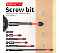 Ensemble de 12 forets de qualité premium, forets hexagonaux magnétiques en acier CR-V, tige de 1/4" compatible avec les outils électriques/manuels - à fente, Torx, hexagonaux pour les travaux de DIY e