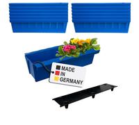 Ensemble De 12 Jardinières En Bleu Avec Insert Pour Accrocher