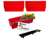 Ensemble De 12 Jardinières Rouges À Accrocher