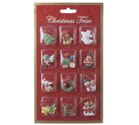 Ensemble de 12 mini d corations de No l en r sine Petite Treasures de Kurt Adler