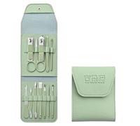 Ensemble de 12 outils beauté pratiques: coupe-ongles, couteau pédicure, à éplucher les oreilles, manucure des ongles(Green 12piece Set)