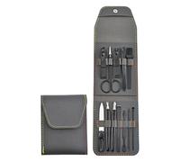 Ensemble de 12 outils professionnels de toilettage unisexe en acier inoxydable, accessoires de manucure, accessoires de manucure, organisés de voyage, outils de voyage portables