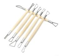 Ensemble de 12 pièces de sculpture d'argile avec spatules à double tête en acier inoxydable et poignées en bois confortables pour poterie, modelage d'argile et artisanat détaillé