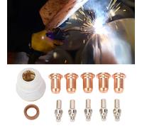 Ensemble de 12 pièces d'électrodes 52582, buse 51313 P1.0, capuchon de protection 60432, anneau tourbillonnant 60028 pour torche Plasma PT 60 IPT 60 IPT 40 PT40