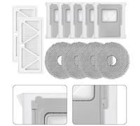 Ensemble de 12 pièces pour aspirateur robot DJI ROMO S/A/P - Brosse latérale - Sacs à poussière - Nylon microfibre non tissé - Composants en papier filtre