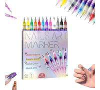 Ensemble de 12 stylos for nail art, marqueurs de nail art DIY 2026, stylo vernis, outils de manucure et de décoration.(1 set)