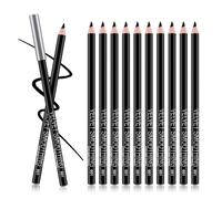 Ensemble de 12 stylos kajal All Black kajal pour des lignes mates, stylo lidline pour les yeux noirs de "Linble"
