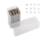 Ensemble De 12 Tampons En Acier Robustes Modèles Pratiques De 3 Mm Formes Multiples Accessoire Pour Travaux Manuels Sur Divers Matériaux Outil Artistique Professionnel