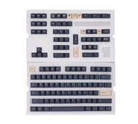 Ensemble de 128 touches PBT pour clavier mécanique, touches anglaises avec couleurs contrastées, hauteur cerise, design ergonomique, capuchons de clavier de jeu de remplacement (Observation des