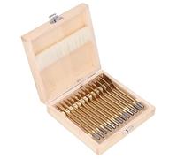 Ensemble de 13 Forets à Bois Plats, Tige Hexagonale 6,35 mm, Acier à Haute Teneur en Carbone, 6-35 mm de Largeur, 150 mm de Longueur, avec Boîte de Rangement