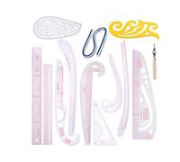 Ensemble de 13 pièces tapis découpe, règle courbe française, manche mètre, couteau coupe, ensemble d'outils couture