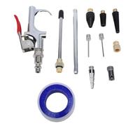 Ensemble de 13 pistolets de soufflage à buse d'air à connexion bidirectionnelle, connexion rapide NPT 1/4" comprenant des aiguilles de gonflage de buses pour le nettoyage du