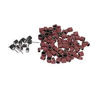 Ensemble de 132 pièces de ponceuses à tambour avec bandes de manchons de ponçage 120 et mandrin, tampon en caoutchouc auto-expansible pour le décapage et le polissage du bois