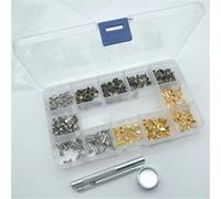 Ensemble De 135 Rivets En Cuir À Capuchon Unique, Goujons Métalliques Tubulaires Avec Outil De Fixation Boutons De Décoration Pour Ceinture De Sac, Bricolage Couture