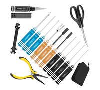 Ensemble de 14 outils en acier rapide avec boîte de transport pour l'assemblage de modèles d'avions et la réparation d'appareils électroniques, étanche