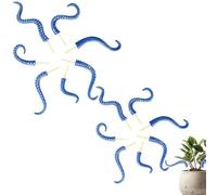 Ensemble de 14 piquets tentacules de Poulpe pour décorations de Jardin phosphorescentes, imperméables et durables, adaptés aux Pots de Fleurs, aux patios et aux récipients en Verre