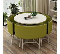 Ensemble de 14 tables de salle à manger rondes modernes avec chaises, meubles peu encombrants pour salle à manger, salon, réception et salle de conférence, ensemble de salon élégant pour n'importe