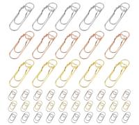 Ensemble de 15 porte-stylos en métal et 30 trombones pour cahier, maintien optimal pour stylos de moins de 1,25 cm d'épaisseur, accessoires pour le bureau, les carnets et l'organisation du bureau.