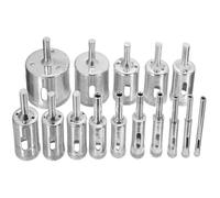 Ensemble de 15 scies cloches diamantées, 6-50 mm, outils d'extraction de noyau creux pour verre et carrelage, scie cloche pour