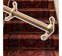 Ensemble de 16 barres de fixation pour tapis d'escalier de 24, 28, 30, 36, 48 et 50 pouces de long, 14, 12, 10, 8 et 6 pouces, barres de maintien en laiton pour tapis d'escalier (paquet de 1