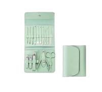 Ensemble de 16 coupe-ongles, outils pour les ongles, couteau de pédicure vert matcha, ciseaux à ongles, cure-oreilles, coupe-ongles, 16 pièces, U