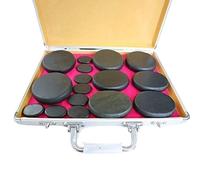Ensemble de 16 pierres chaudes pour massage avec chauffage, pierres chaudes portables et basalte avec kit chauffant pour la maison, le spa, la thérapie de réchauffement, la relaxation