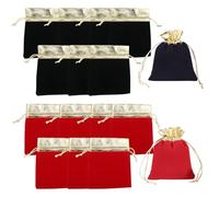 Ensemble De 16 Sacs En Velours, Sac En Velours Avec Bordure Dorée, Sac Cadeau Pour Bijoux, Petit Sac Cadeau Avec Cordon De Serrage, Sac En Velours Pour Bijoux, Adapté Pour Les Mariages, Cadeaux.