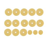 Ensemble de 16 Tampons de Flûte, Tampons de Flûte en Feutre Jaune, Tampons à Trous Ouverts, Coussins de Flûte de Remplacement pour Flûtes