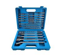 Ensemble de 17 forets SDS Plus for marteau perforateur électrique 110/160/200/250 mm for murs en béton, briques, blocs, maçonnerie, scie cloche(Gold)