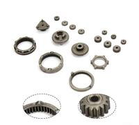 Ensemble de 17 pièces de perceuse électrique au lithium sans balais avec mécanisme autobloquant et réducteur - Engrenages de transmission en métal pour bricolage, atelier, et