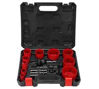 Ensemble de 17 scies-cloches bi-métalliques en acier rapide pour le travail du bois, outils de perçage pour le métal, le bois, les planches en PVC avec 11 tailles de lames de