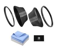 Ensemble de 18 Adaptateurs de Bagues de Filtre - 9X Bagues d'Adaptation vers Le Haut et 9X Bagues d'Adaptation vers Le Bas pour Filtres d'Objectif, Pare-Soleil d'Objectif et Convertisseurs d'Objectif