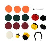 Ensemble de 19 brosses de forage, kit de nettoyage pour autolaveuse électrique avec tampons de polissage, épurateur électrique professionnel pour le nettoyage des sols de