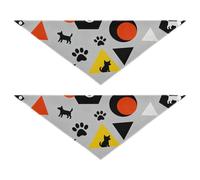 Ensemble de 2 accessoires de mode pour chien géométrique à différentes étapes, 50,8 x 17,8 cm, 7,6 cm