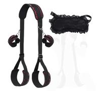 Ensemble de 2 Accessoires pour Exercices de Yoga, Noir et Rouge, kit d'entraînement pour étirer Les Mains et Les Jambes, équipement de Fitness pour Les Amateurs de Yoga