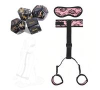 Ensemble de 2 accessoires pour le cou en nylon rose pour yoga, sangles réglables pour les mains, adaptées aux étirements de yoga