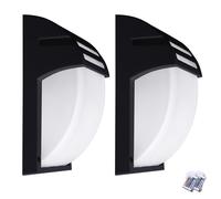 Ensemble de 2 appliques murales, lampe d'extérieur de balcon télécommandée, dimmable dans un ensemble comprenant des lampes LED RVB