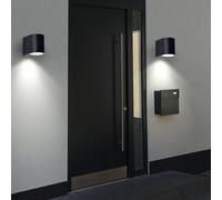 Lot de 2 appliques murales d'extérieur jardin down spots lampes spot de façade en aluminium lumières