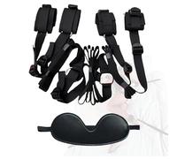 Ensemble de 2 Bandes de résistance Noires pour Fitness, Aides au positionnement des Mains et des Pieds, idéal pour Les entraînements en Couple