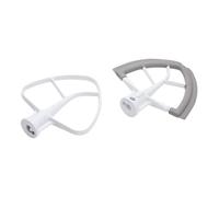 Ensemble de 2 batteurs : une palette métallique à bord flexible et un batteur plat revêtu, compatibles avec le bol inclinable for robot pâtissier K45 K45SS 4,5 L