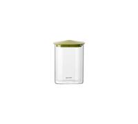 ENSEMBLE DE 2 BOCAUX EN VERRE CARRÉS "FRESH&STYLE" - M Avocado green