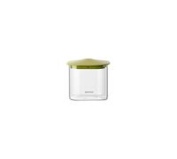 ENSEMBLE DE 2 BOCAUX EN VERRE CARRÉS "FRESH&STYLE" - S Avocado green