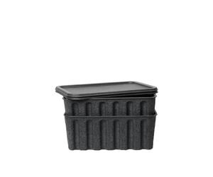 Ensemble de 2 Boîtes de Rangement en Pâte à Papier Ferm Living, Grand Couleur Anthracite