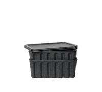 Ensemble de 2 boîtes de rangement en pâte à papier , grand couleur anthracite