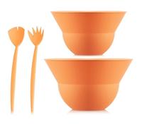 Ensemble de 2 bols 3 L et 4.9 L avec couverts à salade - BODUM - Topee - Bellini orange