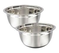 Ensemble de 2 Bols à mixer en inox 24 cm de diamètre Fackelmann Basic