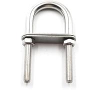 Ensemble de 2 boulons en U acier inoxydable 304 M5/M6/M8/M10/M12 for la fixation tuyauterie et conduits pont bateau. Comprend un(M12x150)