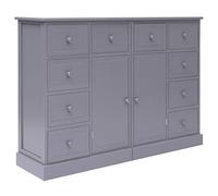 Ensemble de 2 Buffets en Bois Paulownia Peuplier MDF avec 10 Tiroirs et 2 Placards, Meuble de Rangement Élégant pour Salon, Grand Plateau Multimédia, Mobilier