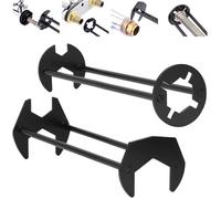 Ensemble de 2 clés à robinet, clé pour lavabo, clé pour évier, 7 tailles, clé universelle sous évier, clé hexagonale à quatre grif