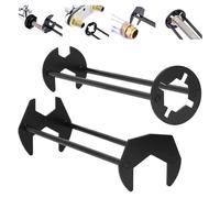 Ensemble de 2 Clés Robinet Multifonctionnelles - 7 Tailles Universelles pour Lavabo, Évier, Sous Évier - Clé Hexagonale à Quatre Griffes pour Plombier - Cuisine et Salle de Bain